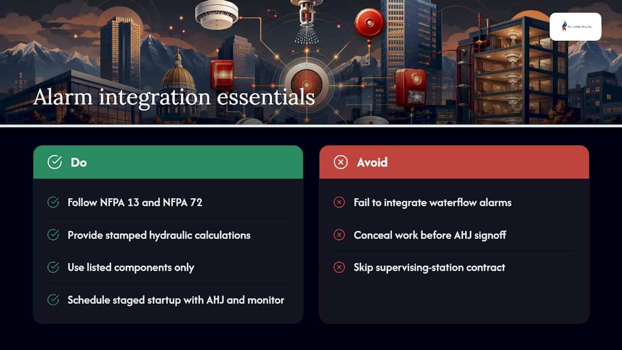 What installers must get right: integration with alarms and monitoring — overview diagram