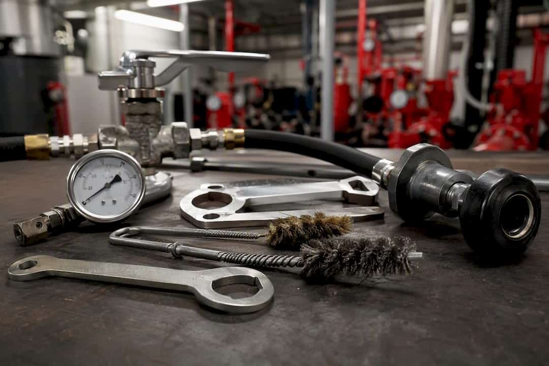 Maintenance tools for fire extinguisher service