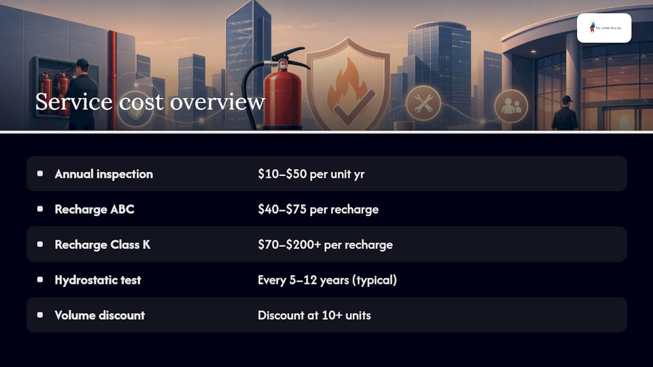 Frequently Asked Questions About Fire Extinguisher Service Cost — overview diagram