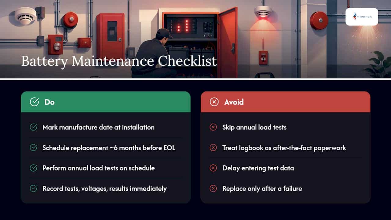 How Pre Action Fire Approaches Battery Maintenance — overview diagram